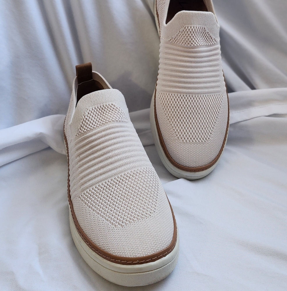 Cream Slip-On Sneakers